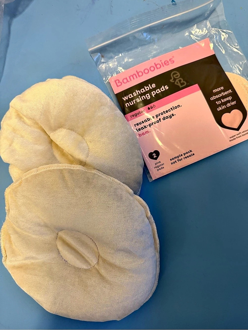 Bamboobies Washable Nursing Pads Cream NWT